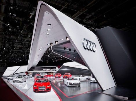 奧迪汽車展覽，車展，汽車展臺(tái)